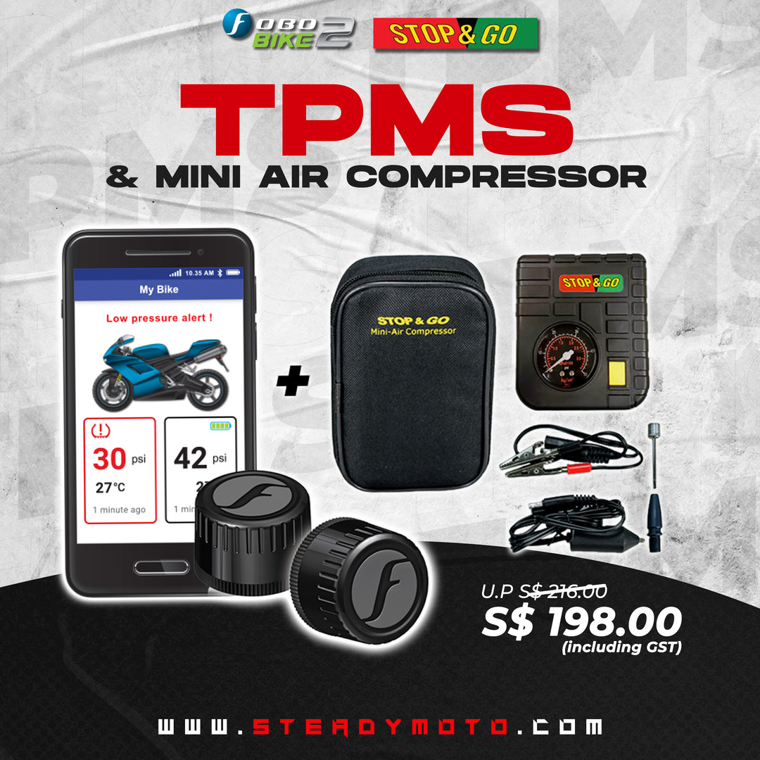 FOBO Bike2 & Mini Air Compressor Set