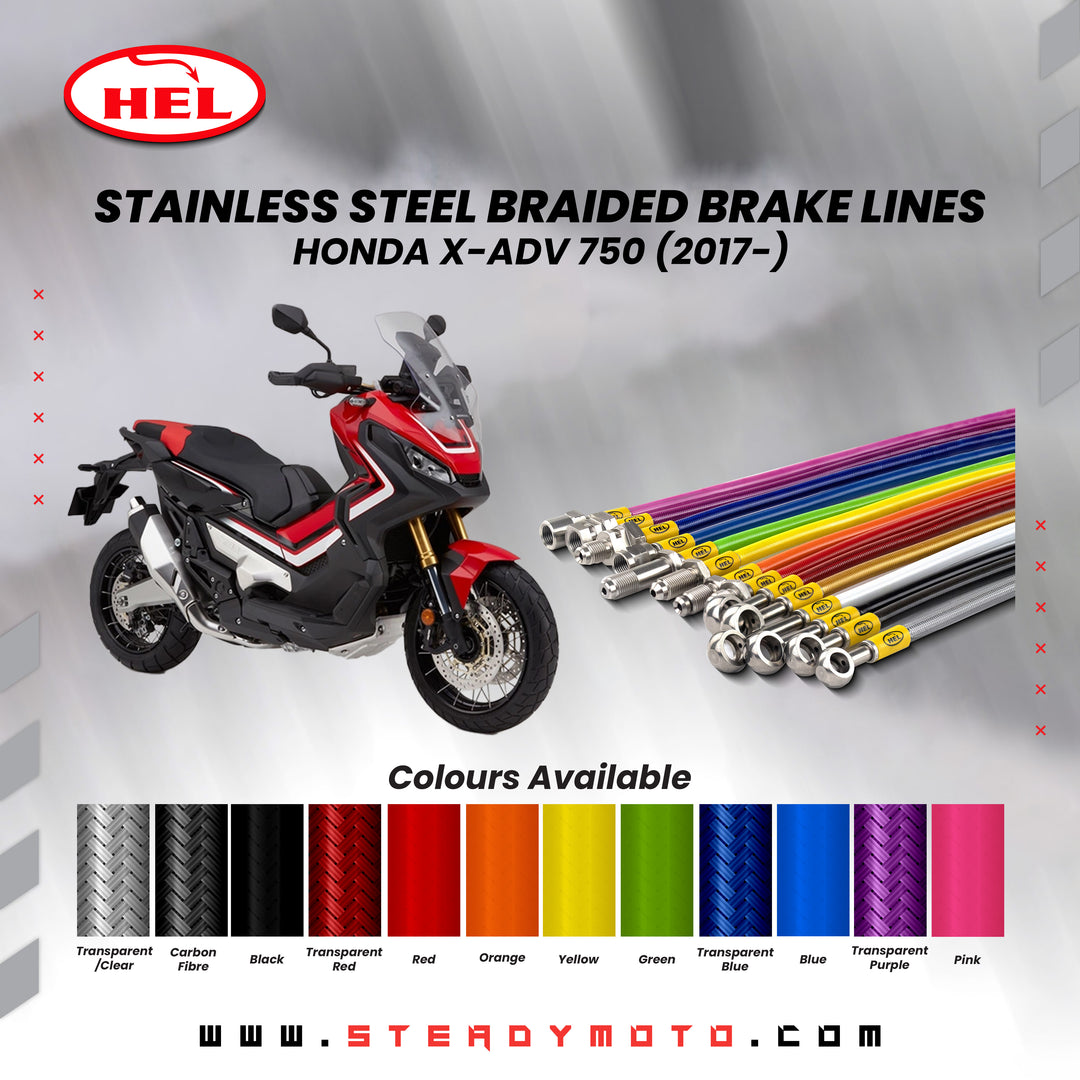HEL Stainless Steel Braided Brake Lines for HONDA X-ADV (2017-)