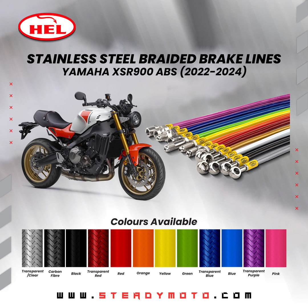 HEL Stainless Steel Braided Brake Lines for YAMAHA XSR 900 (2022-2024)