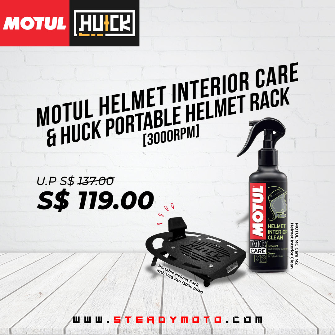 MOTUL Helmet Care x HUCK Portable Helmet Rack (3000RPM) Set
