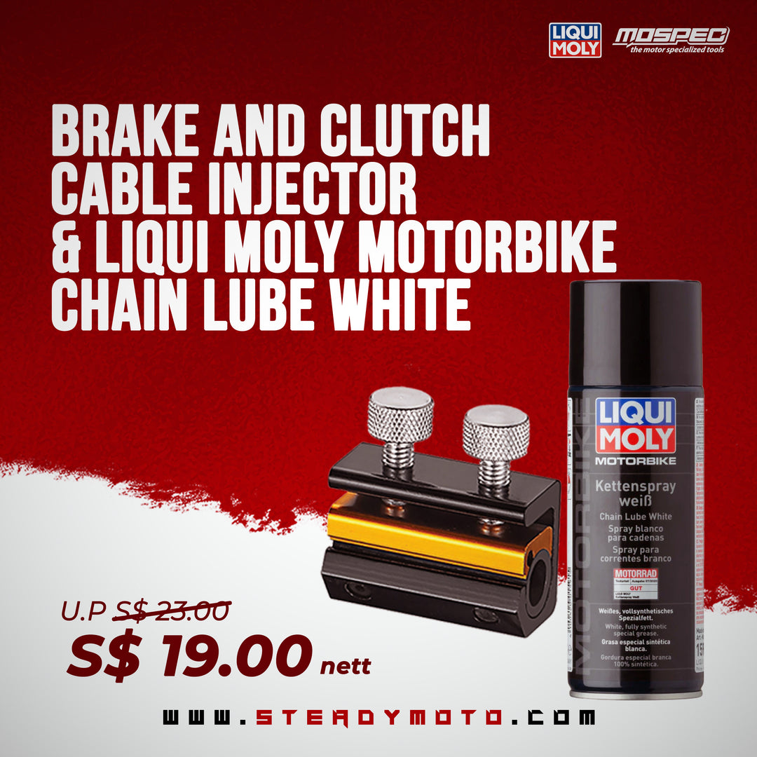 Brake & Clutch Cable Injector & LIQUI MOLY Chain Lube White