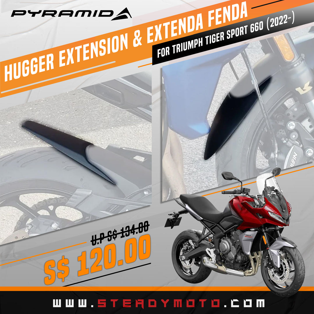 PYRAMID Hugger Extension & Extenda Fenda for TRIUMPH Tiger Sport 660 (2022-)