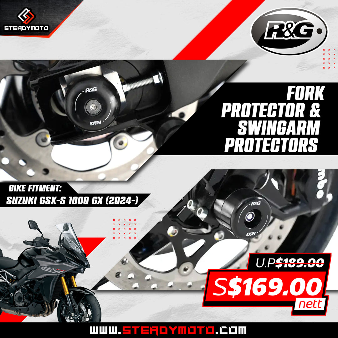 R&G Fork Protector & Swingarm Protectors for SUZUKI GSXS-S 1000 GX (2024-)
