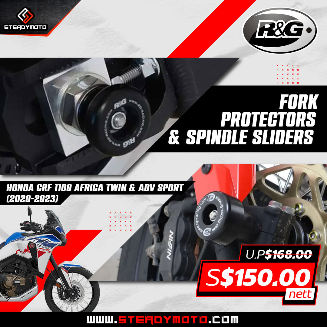 R&G Fork Protectors & Spindle Sliders for HONDA CRF 1100 L Africa Twin / Adventure Sports (2020-2023)