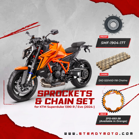ZF Sprockets & DID Chain Set for KTM 1390 Superduke R / Evo (2024-)