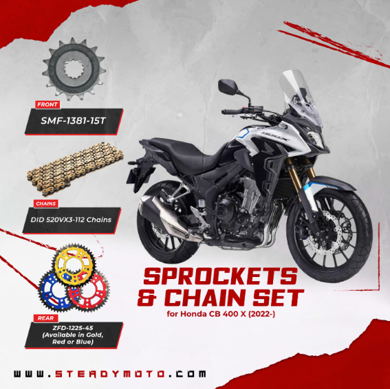ZF Sprockets & DID Chain Set for HONDA CB 400 X (2022-)
