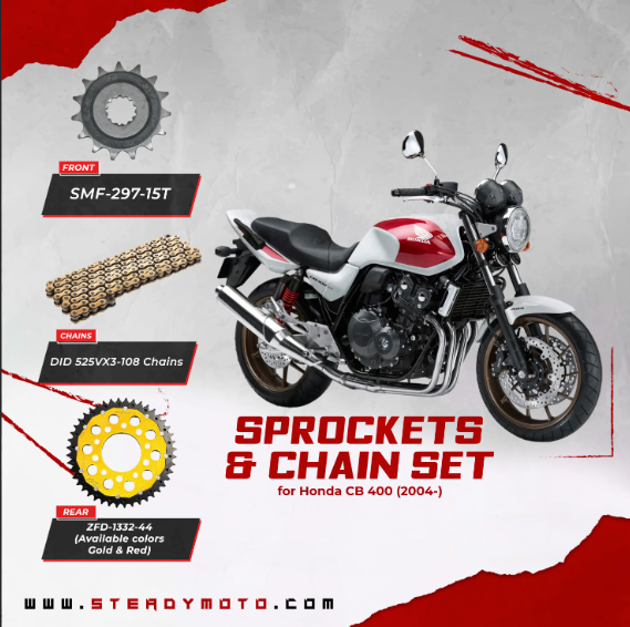 ZF Sprockets & DID Chain Set for HONDA CB 400 SF (2004-)