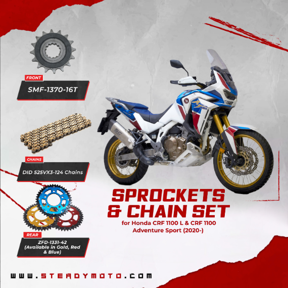 ZF Sprockets & DID Chain Set for HONDA CRF 1100 Africa Twin & Adv Sport