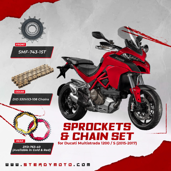 ZF Sprockets & DID Chain Set for DUCATI Multistrada 1200 / S (2010-2017)