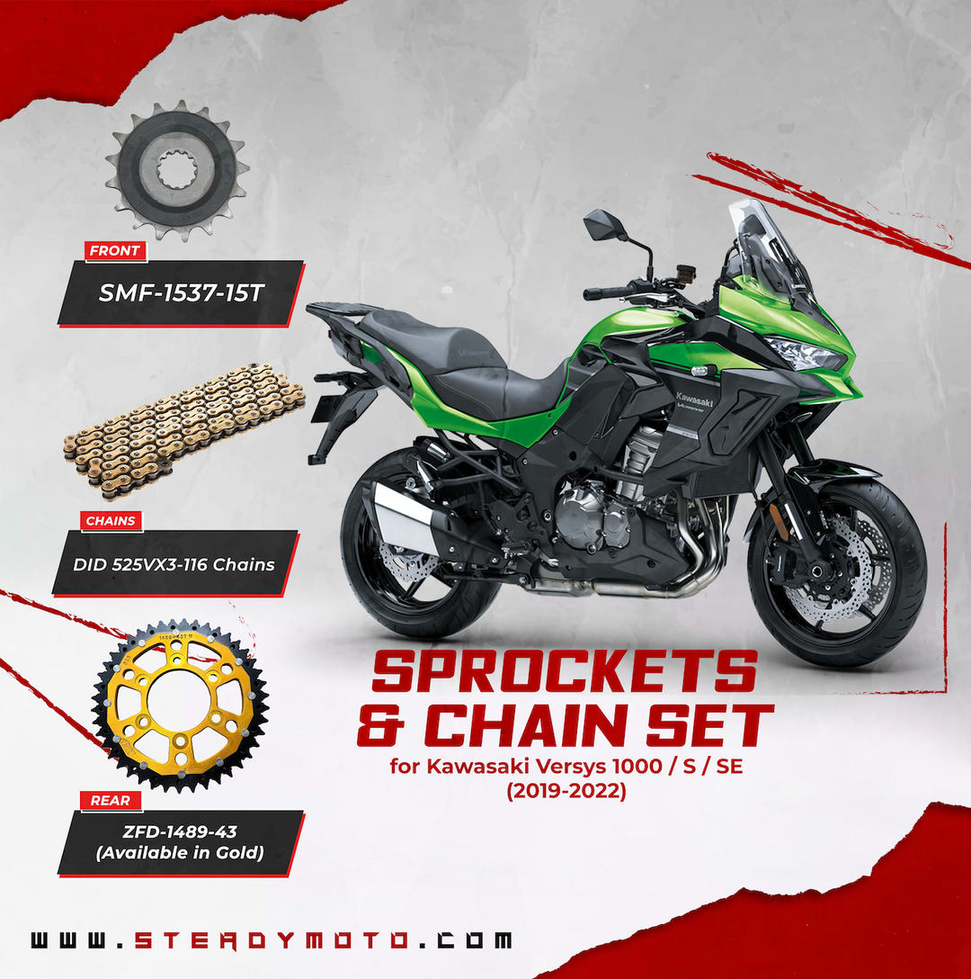 ZF Sprockets & DID Chain Set For Kawasaki Versys 1000 / S / SE (2019-2022)