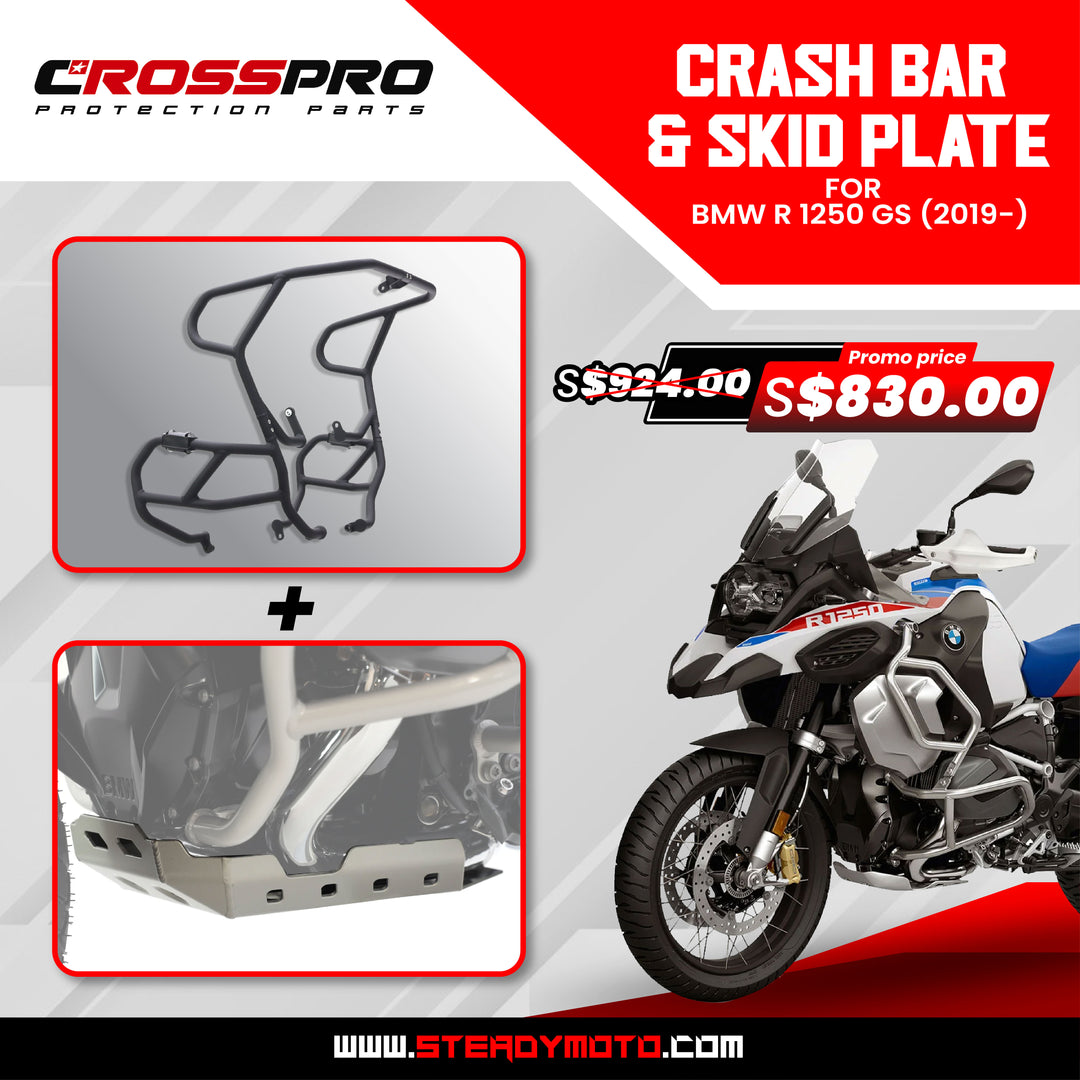CROSSPRO Crash Bar & Skid Plate Set for BMW R 1250 GS (2019-)