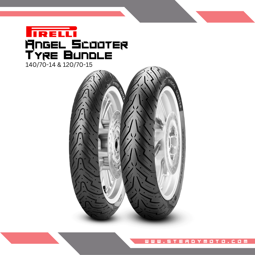 PIRELLI Angel Scooter Tyre Bundle - F15/R14