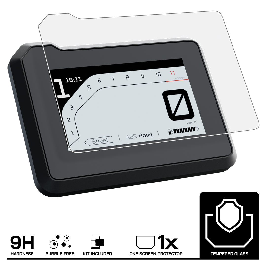Tempered Glass Dashboard Screen Protector for selected KTM Adventure, Duke & SMT Models & HUSQVARNA Norden 901