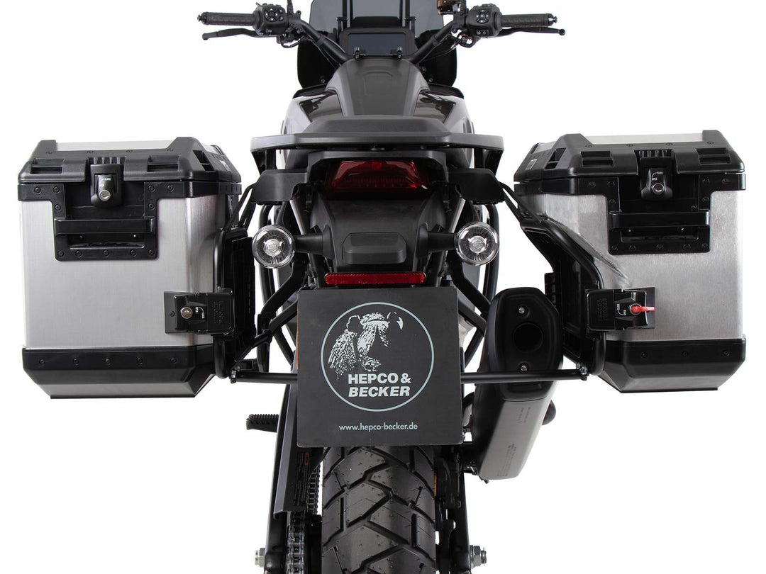 SideCarrier Cutout incl. XPLORER Silver Sideboxes for HARLEY-DAVIDSON 1250 Pan America (2021-)
