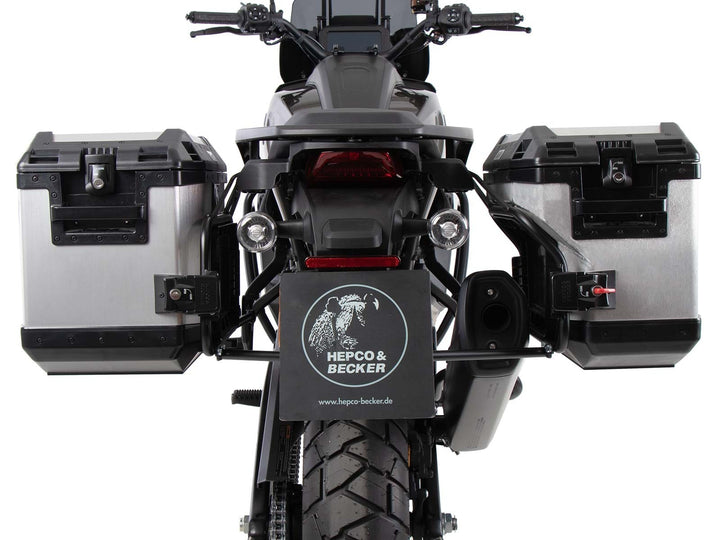 SideCarrier Cutout incl. XPLORER Silver Sideboxes for HARLEY-DAVIDSON 1250 Pan America (2021-)