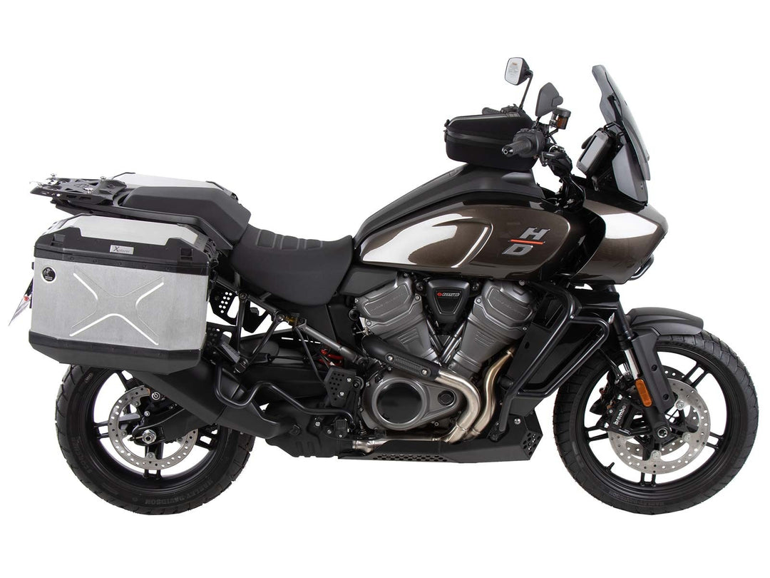SideCarrier Cutout incl. XPLORER Silver Sideboxes for HARLEY-DAVIDSON 1250 Pan America (2021-)