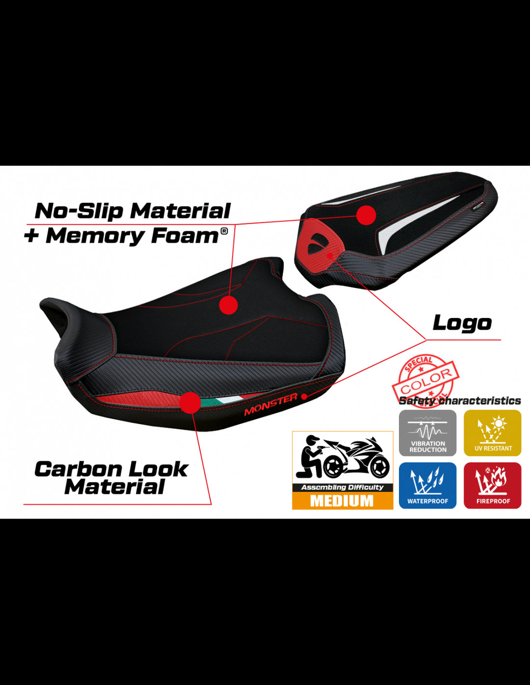 Linosa Comfort System Seat Cover for DUCATI Monster 937 (2021-)