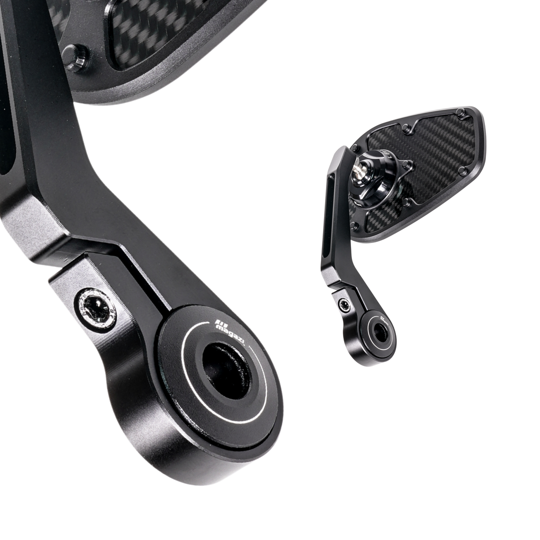 MAGAZI Carbon Teardrop Bar End Mirror