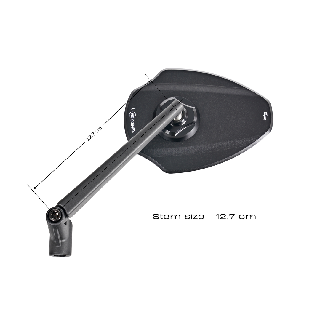 MAGAZI Slim Aluminium Shield Mirror – Long Arm