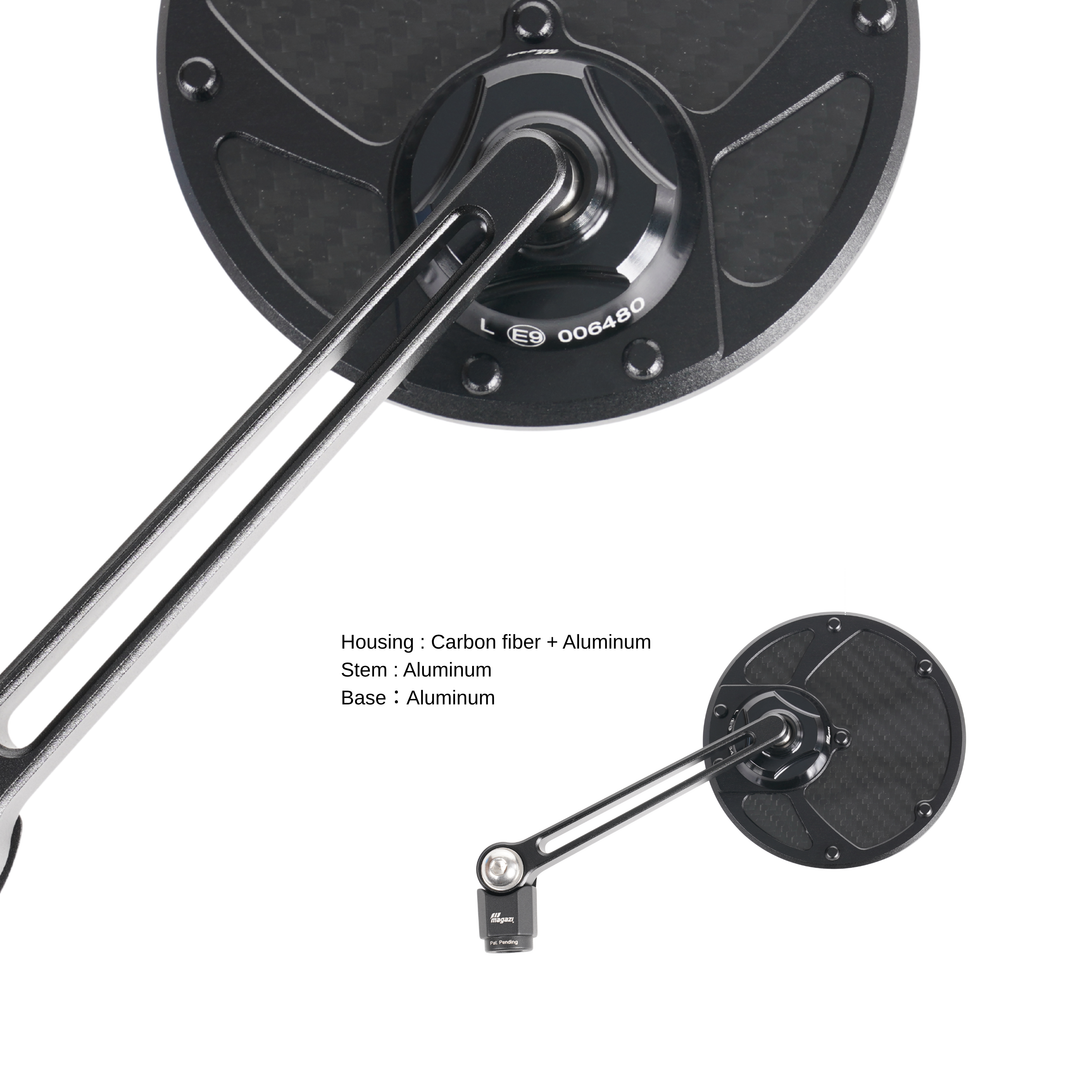MAGAZI Slim Carbon Round Mirror