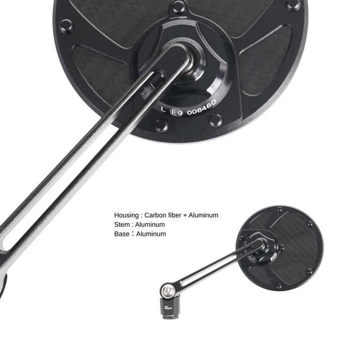MAGAZI Slim Carbon Round Mirror