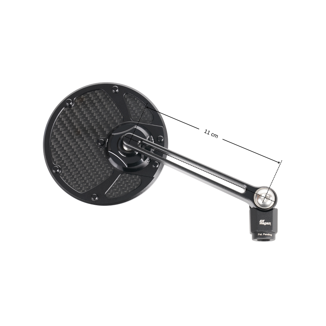 MAGAZI Slim Carbon Round Mirror