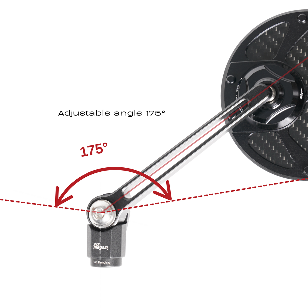 MAGAZI Slim Carbon Round Mirror