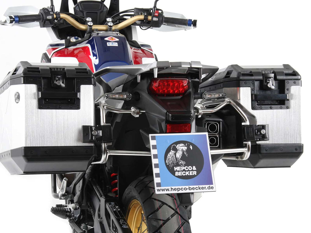 SideCarrier Cutout incl. XPLORER Silver Sideboxes for HONDA CRF 1000 L Africa Twin (2016-2017)