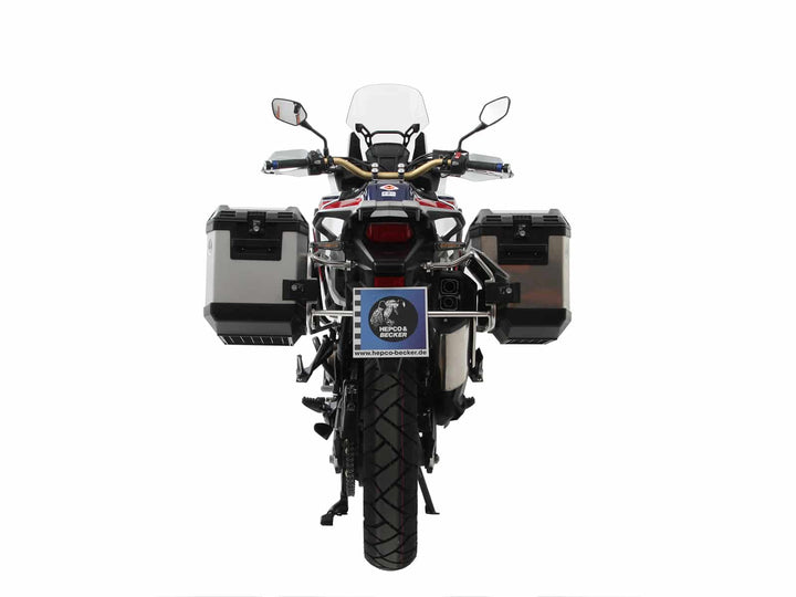 SideCarrier Cutout incl. XPLORER Silver Sideboxes for HONDA CRF 1000 L Africa Twin (2016-2017)