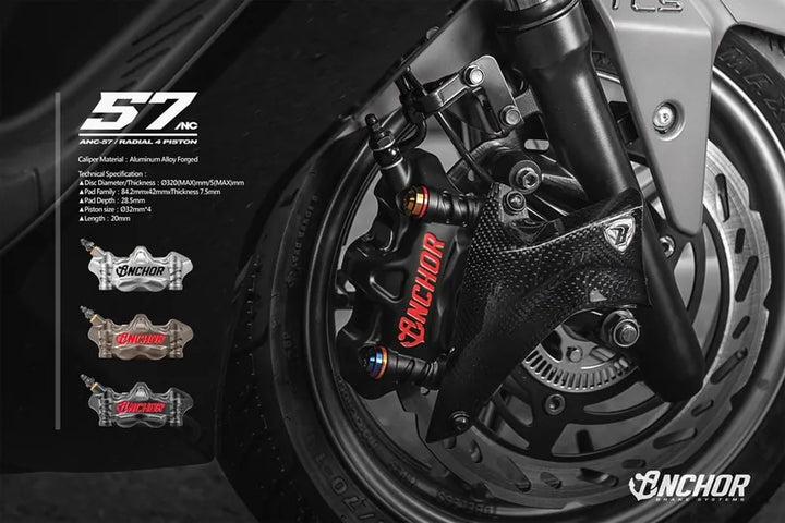 ANC-57 Radial 4 Piston Forged Caliper
