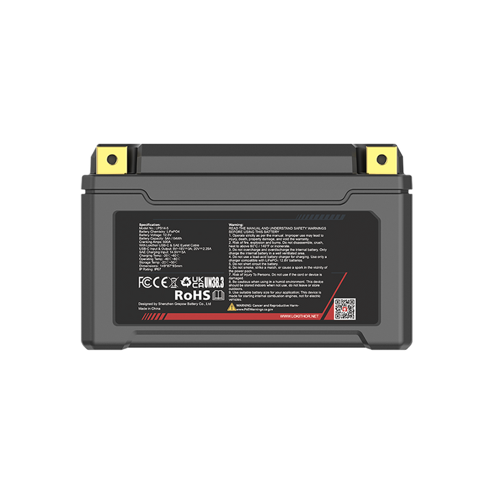 600A LPS14-5 LiFePO4 Motorcycle Battery