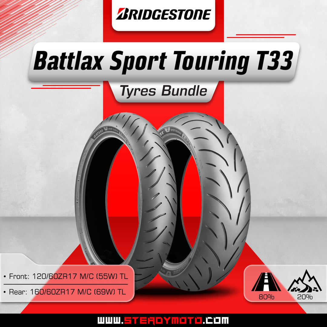 BRIDGESTONE Battlax Sport Touring T33 Bundle - F17/R17