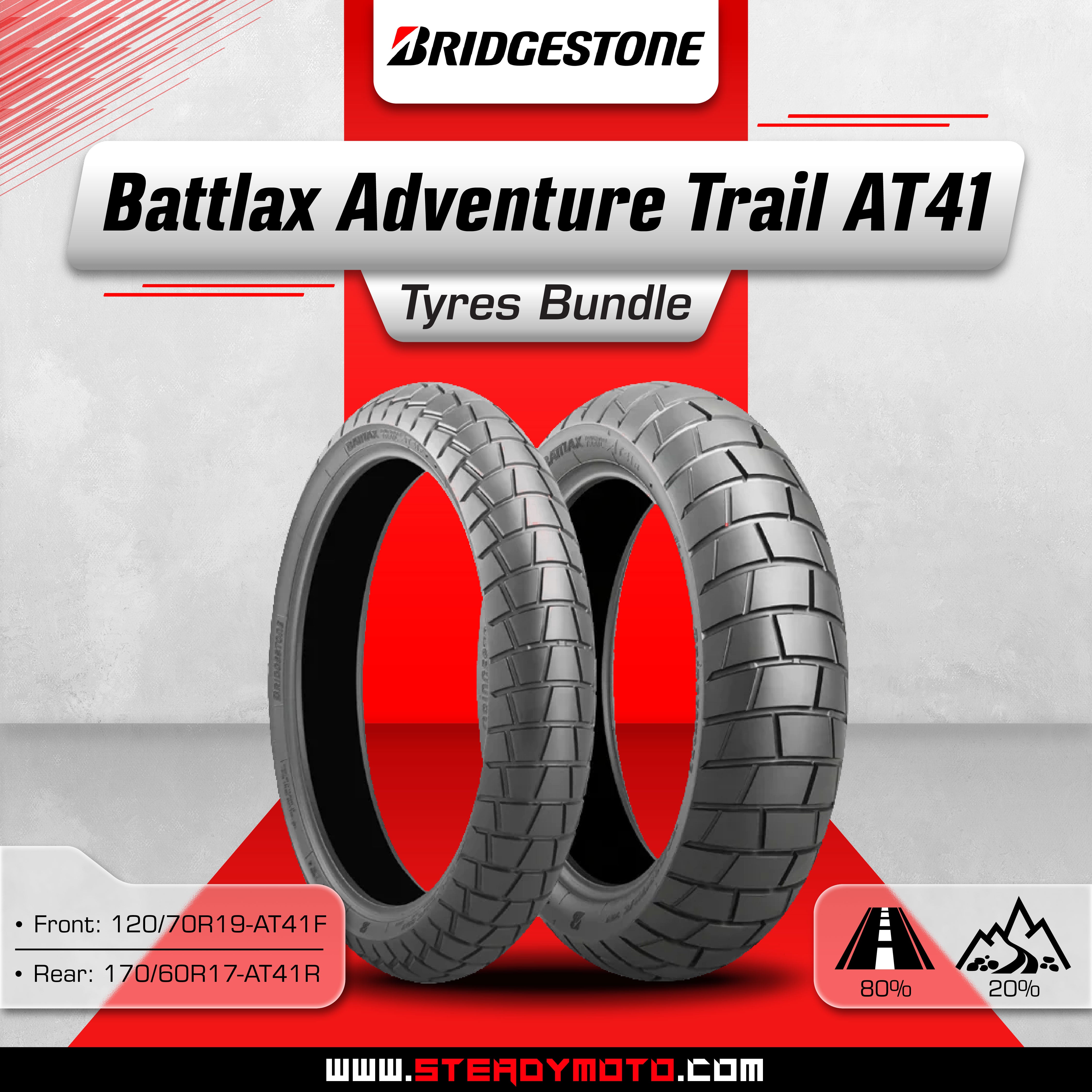 BRIDGESTONE Battlax Adventure Trail AT41 Bundle - F19/R17 – SteadyMoto