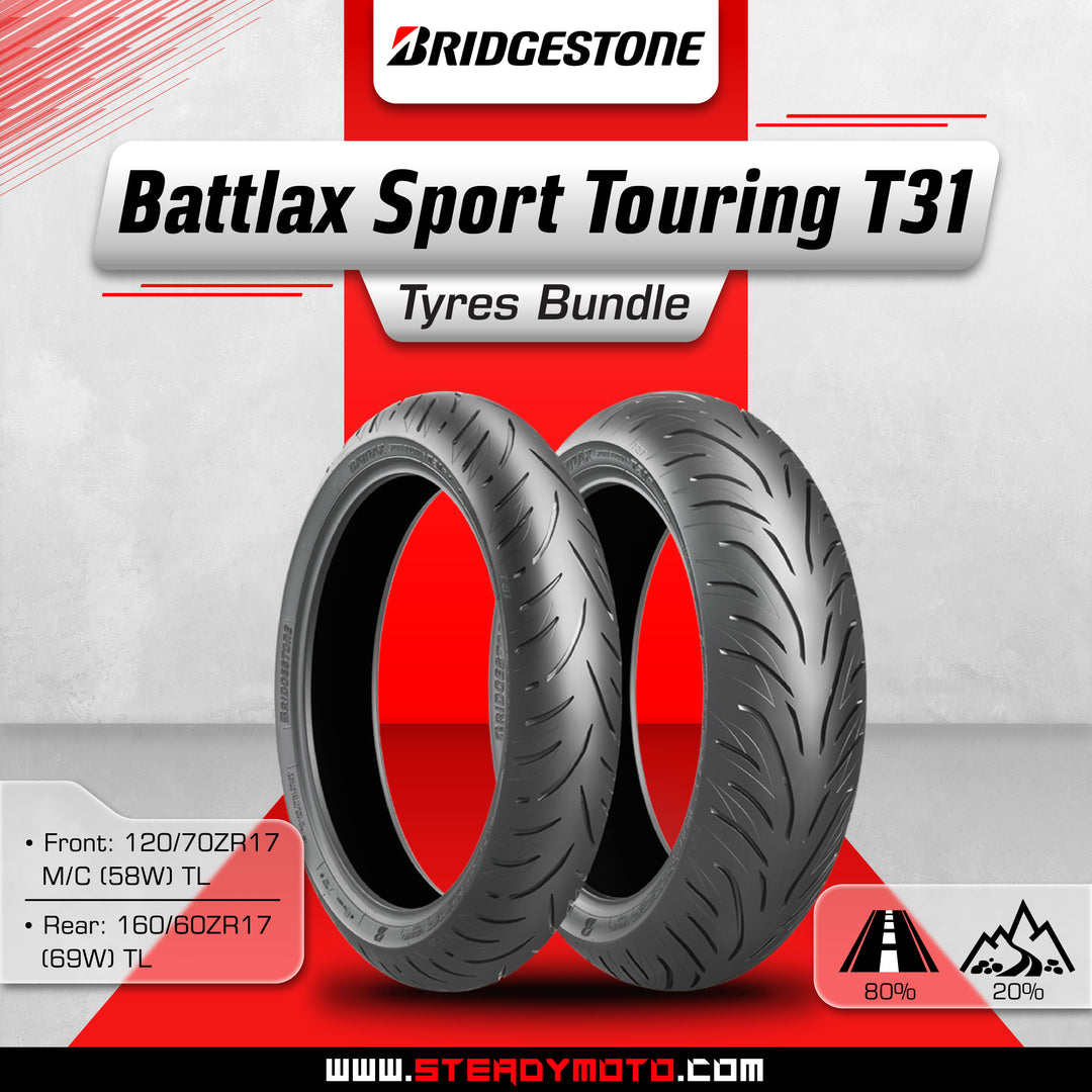 BRIDGESTONE Battlax Sport Touring T31 Bundle - F17/R17