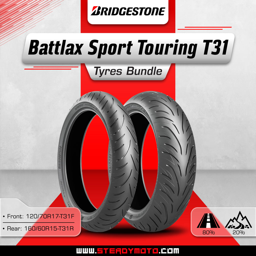 BRIDGESTONE Battlax Sport Touring T31 Bundle - F17/R15 – SteadyMoto