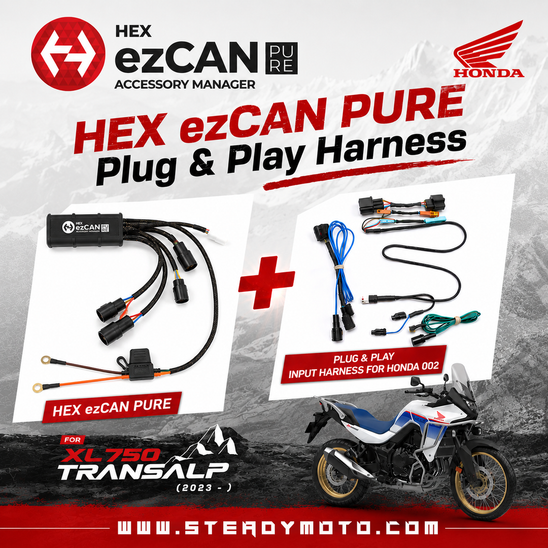 HEX ezCAN Pure with Plug & Play Harness for HONDA Trasalp XL750 (2023-)