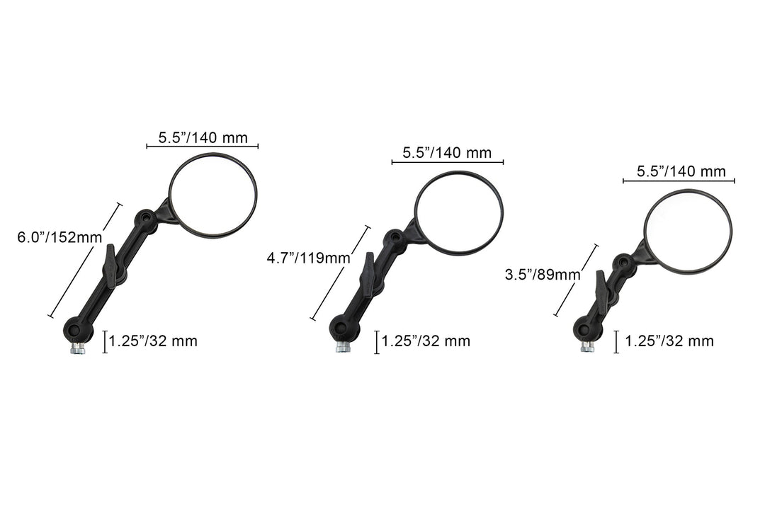 Dual Sport Mirror with Doubletake Arm Set