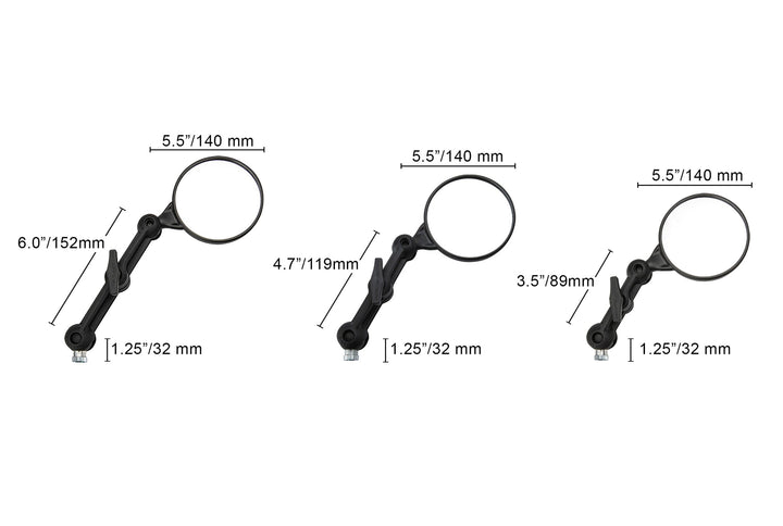 Dual Sport Mirror with Doubletake Arm Set