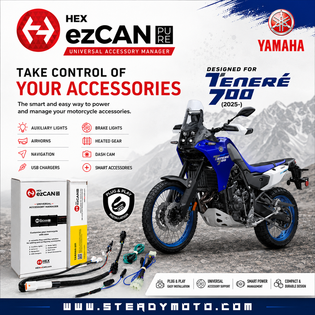 HEX ezCAN Pure with Plug & Play Harness for YAMAHA Tenere 700 (2025-)