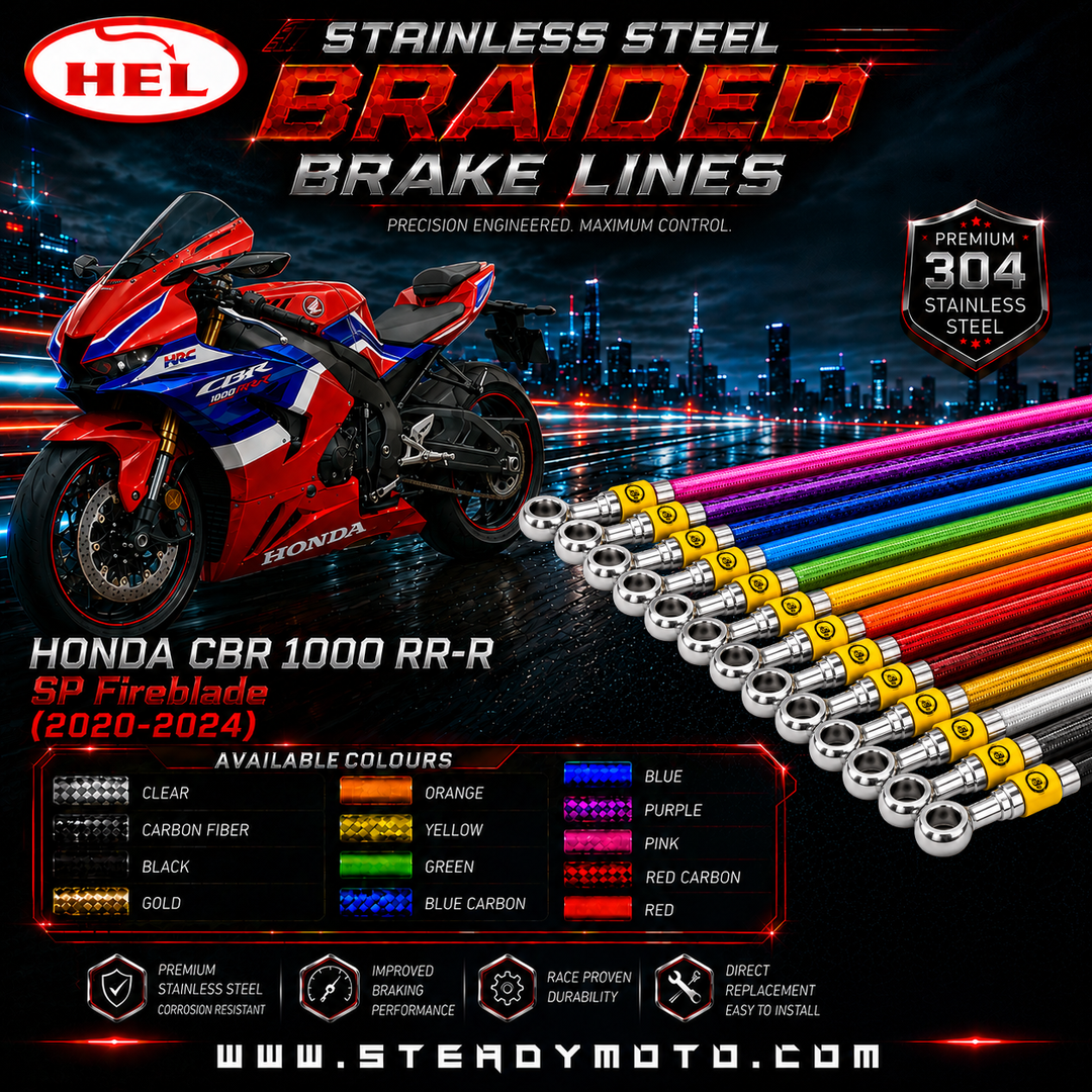 HEL Stainless Steel Braided Brake Lines for HONDA CBR 1000 RR-R (2020-2024)