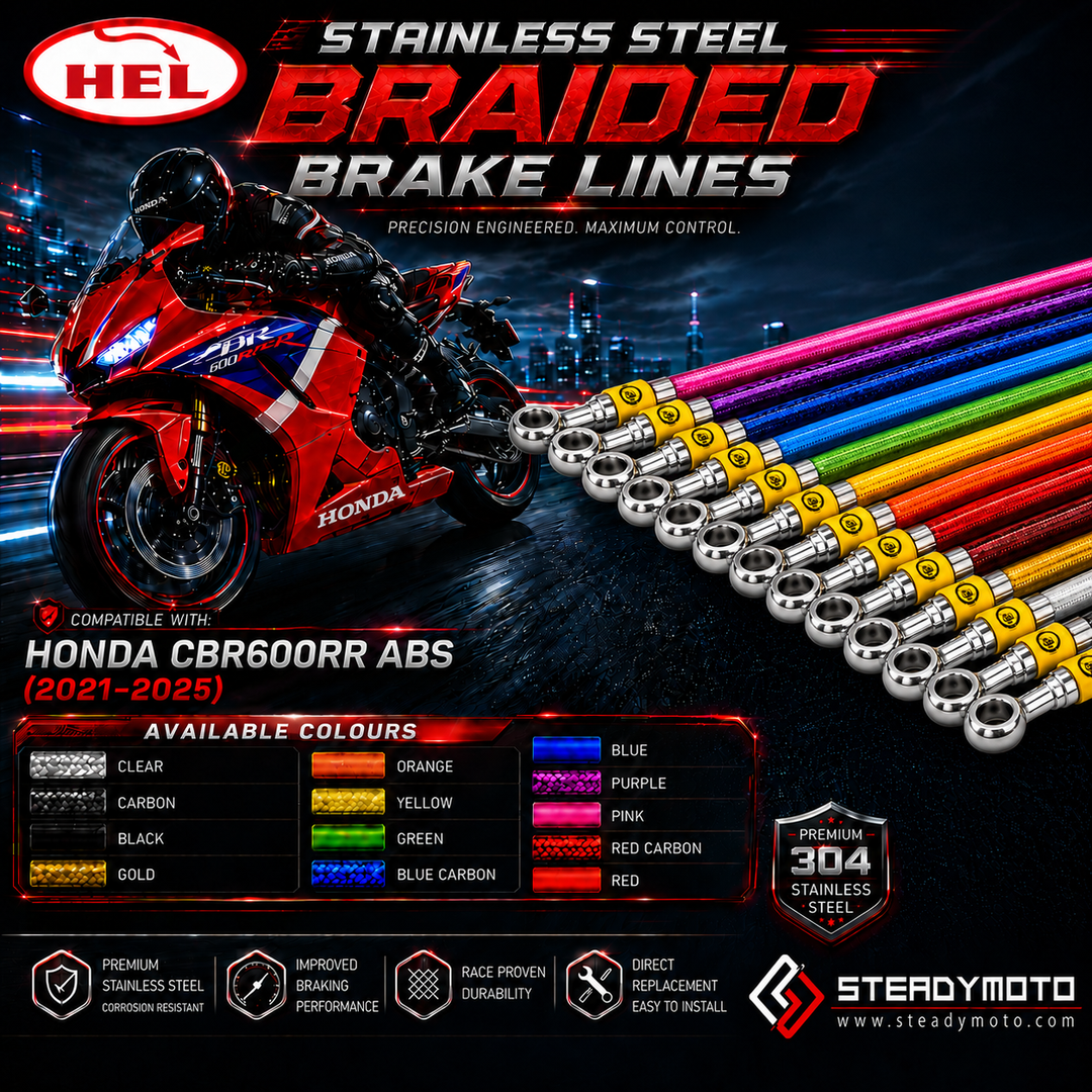 HEL Stainless Steel Braided Brake Lines for HONDA CBR 600 RR ABS (2021-2025)