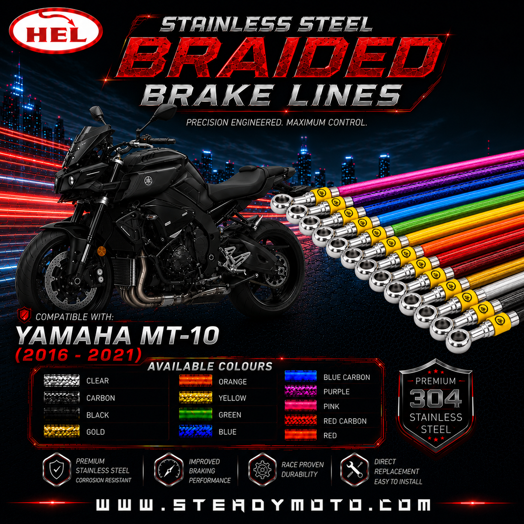 HEL Stainless Steel Braided Brake Lines for YAMAHA MT-10 (2016-2021)