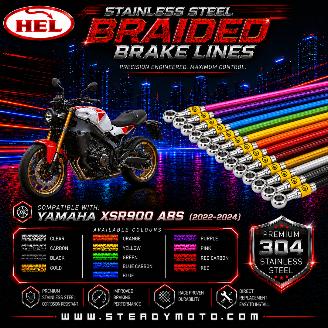 HEL Stainless Steel Braided Brake Lines for YAMAHA XSR 900 (2022-2024)