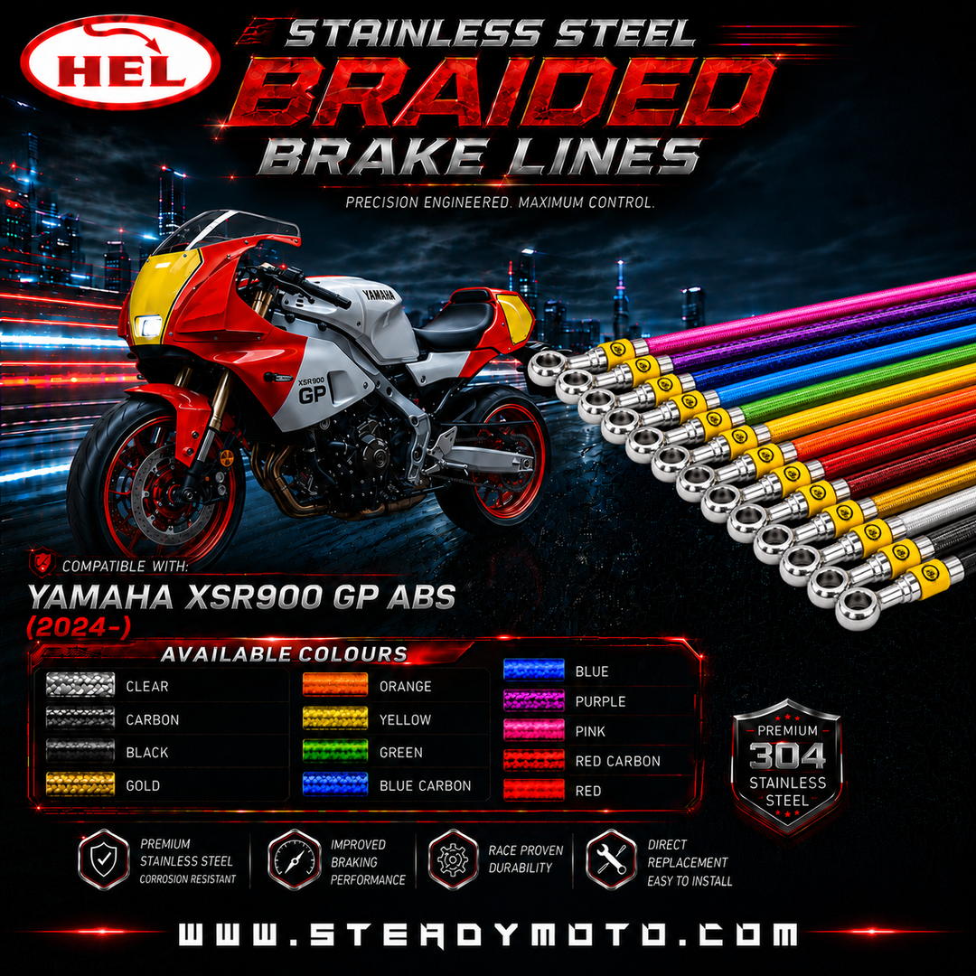 HEL Stainless Steel Braided Brake Lines for YAMAHA XSR 900 GP (2024-)