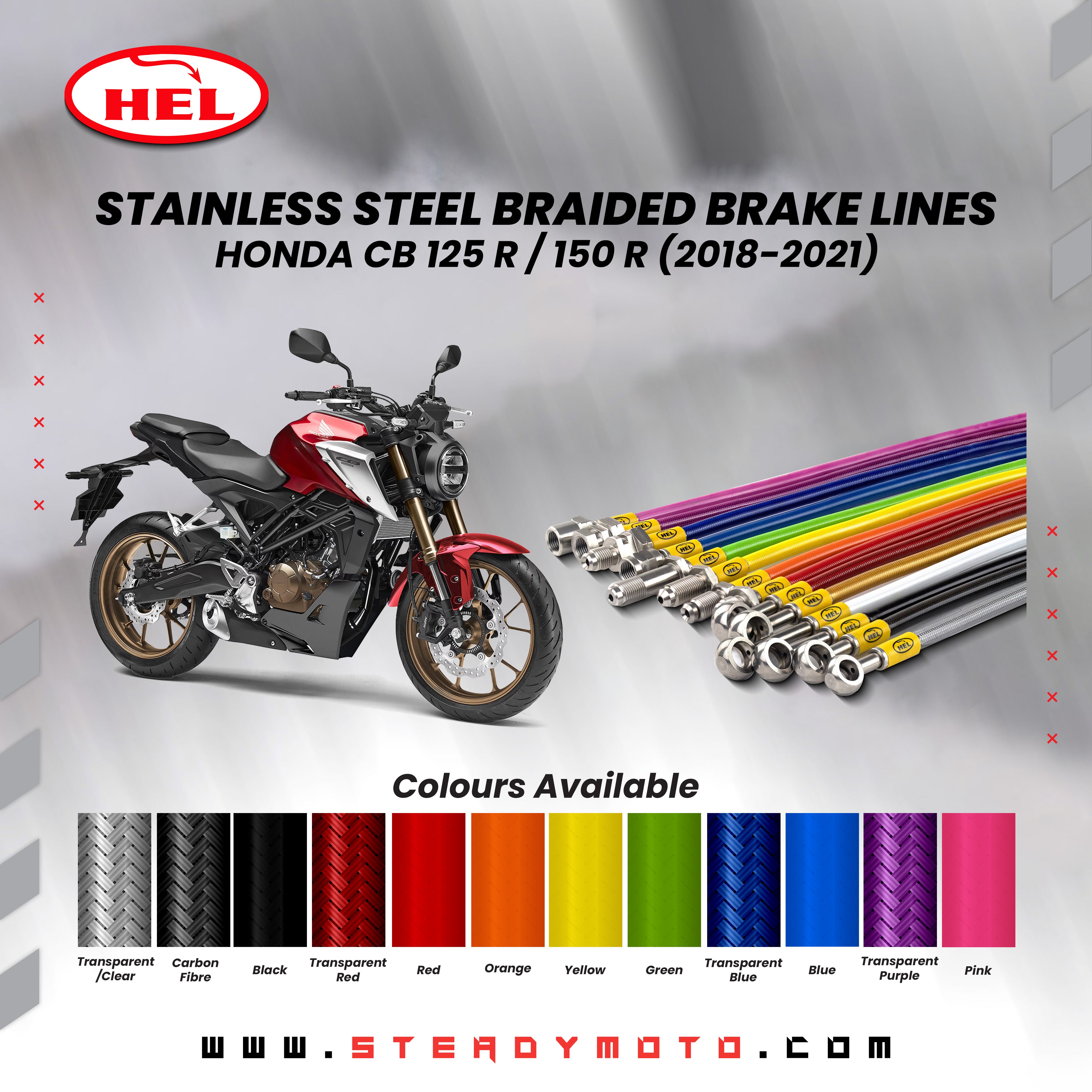 HEL Performance Stainless Front & Rear Brake Line Kit – Honda CBR1000RR 2008-2016