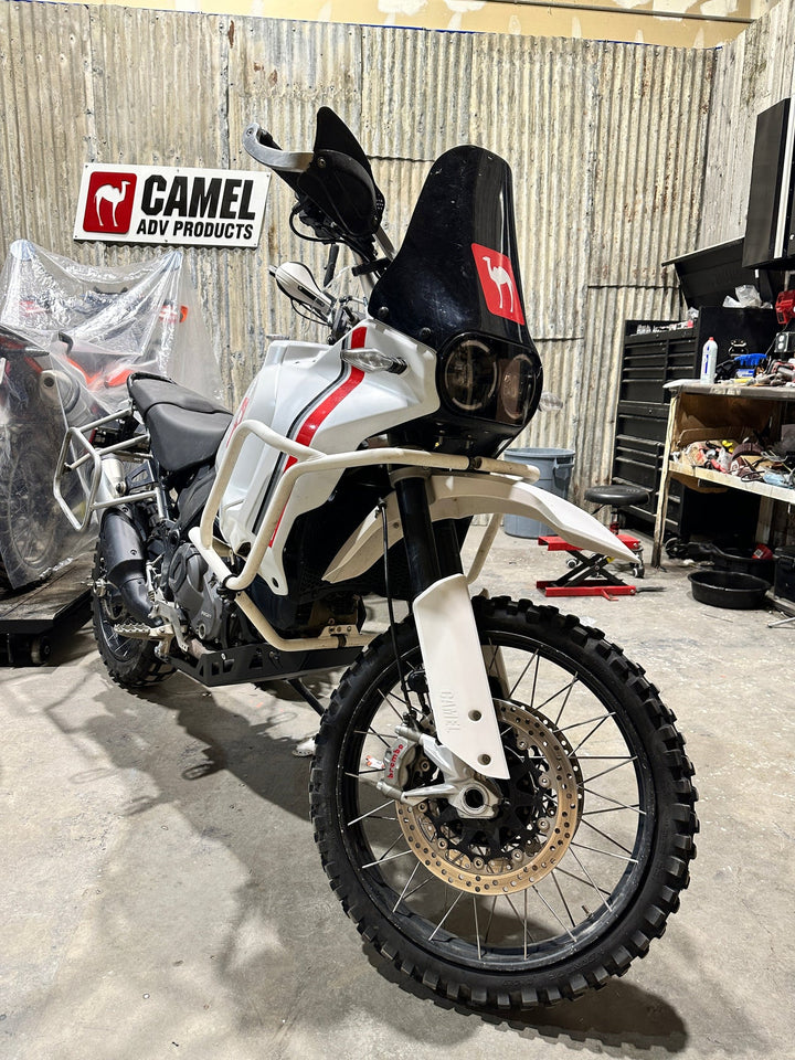 High Fender Kit Fork Guards for Ducati Desert X, Aprilia Tuareg, Honda TransAlp, KTM 790R/890R & Norden 901