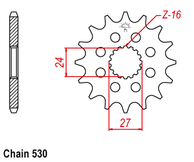 ZF Front Sprocket with Rubber Bushing for SUZUKI GSX-R 1300 Hayabusa (2008-2024)