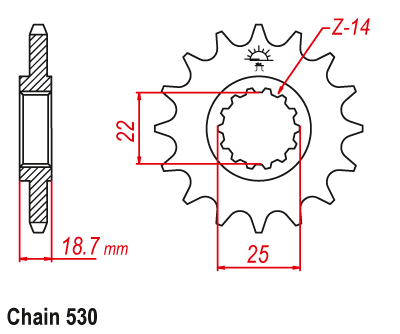 ZF Front Sprocket with Rubber Bushing for DUCATI 1200/1260 Multistrada series