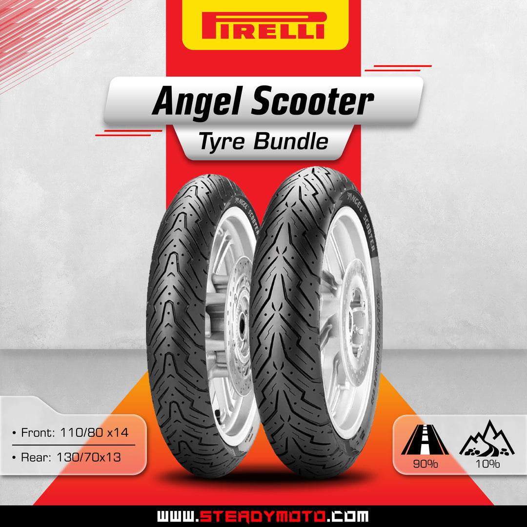PIRELLI Angel Scooter Tyre Bundle - F14/R13