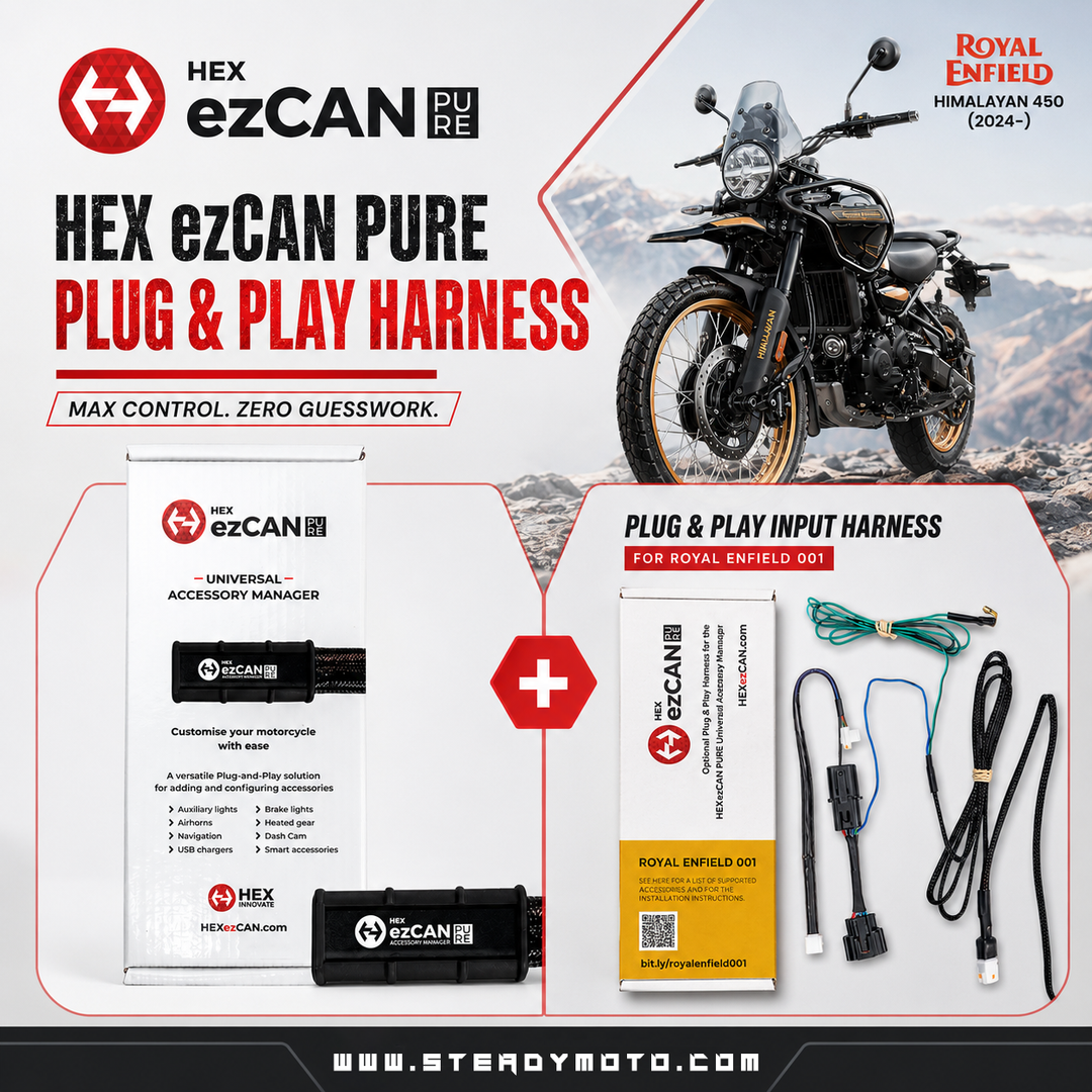 HEX ezCAN Pure with Plug & Play Harness for ROYAL ENFIELD Himalayan 450 (2024-)
